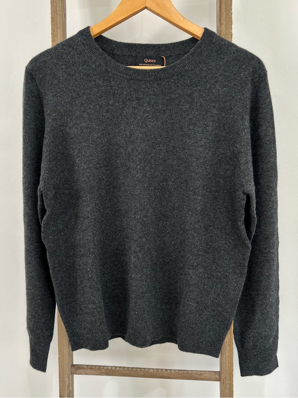 Quince Mongolian Cashmere Crewneck Sweater Women Size L NWT Classic Quiet Luxury